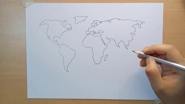 how to draw world map easily step by step || world map drawing || how to draw world map for upsc смотреть онлайн