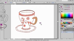 Как разукрасить контурный рисунок в Adobe Illustrator