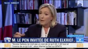 Titre : Marine Le Pen interviewée par Ruth Elkrief (26/09/2016)