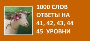 Игра 1000 слов ответы на 41, 42, 43, 44, 45 уровни