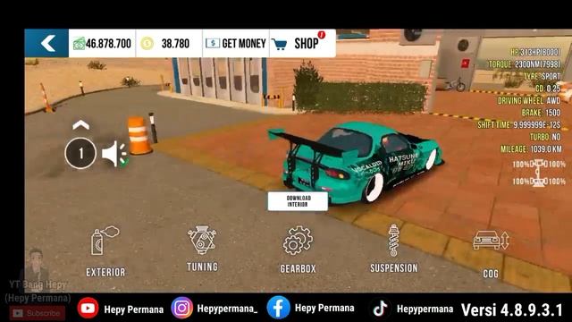 TUTORIAL CARA BUAT TUNE UP/LONGGOK NISSAN MAZDA RX7 NEW UPDATE  CAR PARKING MULTIPLAYER 4.8.9.3.1