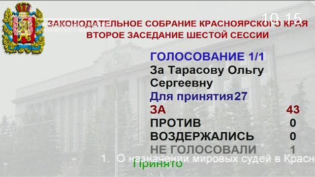 Сессия 26 октября 2023 года (1 часть)