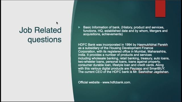 HDFC Bank Interview Questions & Answer | How to clear Bank Interview? | HDFC Bank Interview Process