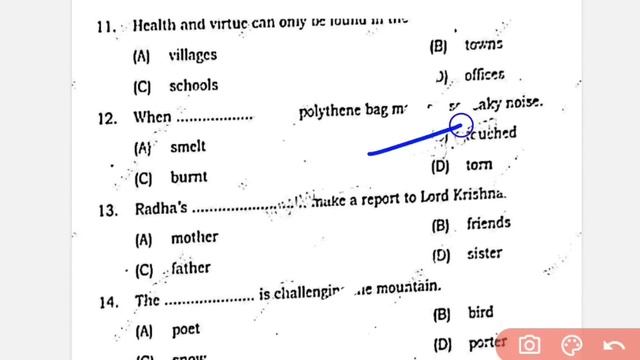 class 10th english october monthly exam objective answer key 2023/English 10th monthly exam october