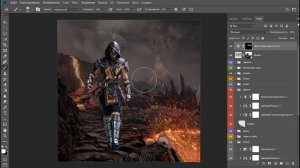 SCORPION | Speed Art | Mortal Kombat | JUST YELIZ | Photoshop