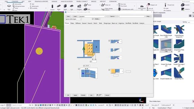 Tekla Basic - Learning how to use Macro and create Connections in Tekla смотреть онлайн