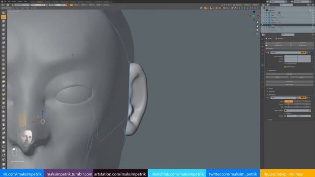 моделирование  персонажа якудзы в Blender