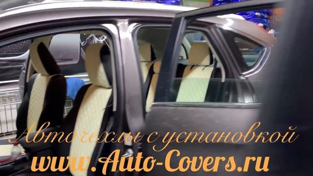 Чехлы на Хонда СРВ 4 из Экокожи , установка автомомбильных чехлов в Москве. смотреть онлайн