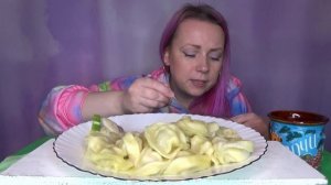 МУКБАНГ ПЕЛЬМЕНИ///MUKBANG  DUMPLINGS//СОЧНЫЕ ПЕЛЬМЕНИ С ГОВЯДИНОЙ ///