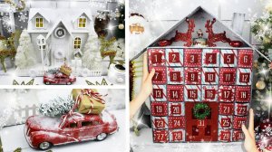 DIY Новогодний АДВЕНТ календарь и шикарный Новогодний ДОМИК из картона своими руками