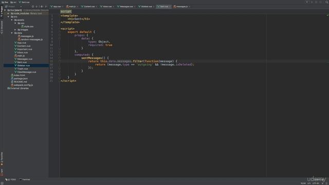 Vue.js 101 Displaying sent important and trashed messages смотреть онлайн