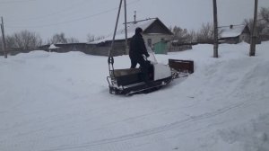 Снегоход буран чистка снега