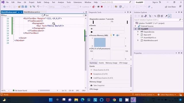 How To Create First WPF Application In Visual Studio 2022