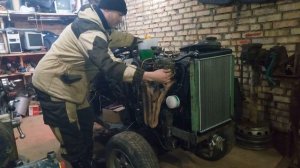 очень коротко! первый пробный запуск двигателя после ремонта.