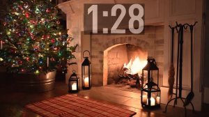 3 Minute Christmas Countdown Timer - Christmas Instrumental Music | Romantic Fireplace Setting