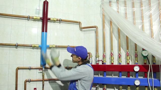 Работа гидрострелки в паре с распределительным коллектором