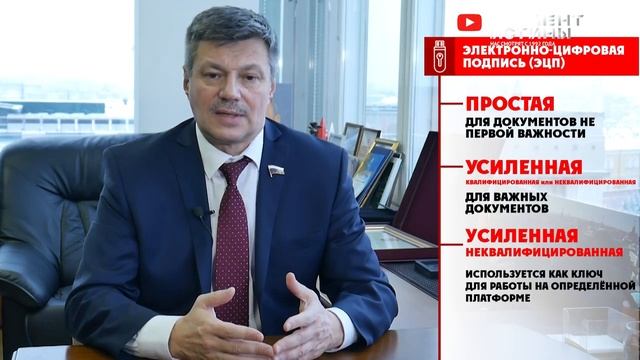 Вопрос депутату: ВСЕ об электронной цифровой подписи (ЭЦП). Правильное использование,  виды ЭЦП