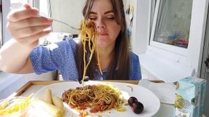 Мукбанг Вок рамен с курицей в соево- чесночном соусе, молодая кукурузка консервированная #мукбанг