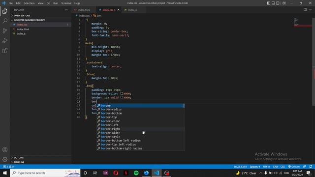 Build a Number Counter with HTML, CSS, JS (2022) | JavaScript Tutorial