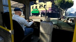 Gta 5 white bus driver road rage!