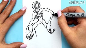 How to draw The Figure | Doors Roblox drawings | Yulka Art