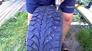 Дошиповка зимних колёс своими руками