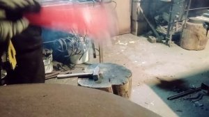 полный процесс ковки журавля,художественная ковка,кованые изделия,кондуктор,кузня,своими руками