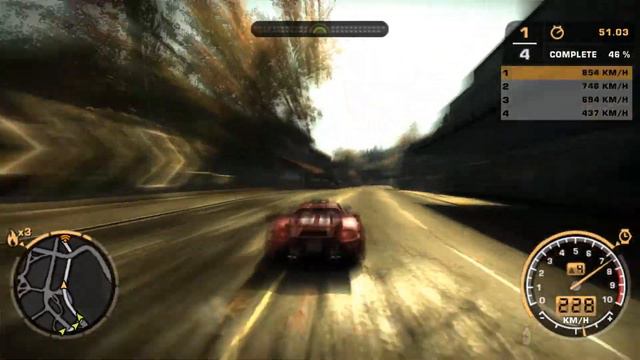 GAMING HIGH - NFS MW - Racing game play *speed trap 1* (Carrera GT fully Upgraded)