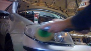 Fiat Punto 2 Headlights restoration - sonax scratch remover polish