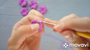 Маленький цветочек крючком. Мастер класс.