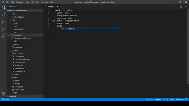 Customize Scrollbar On Vue.js + Quasar Framework