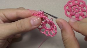 Урок вязания крючком - круглый мотив цветок - крючок для начинающих - Lesson crochet