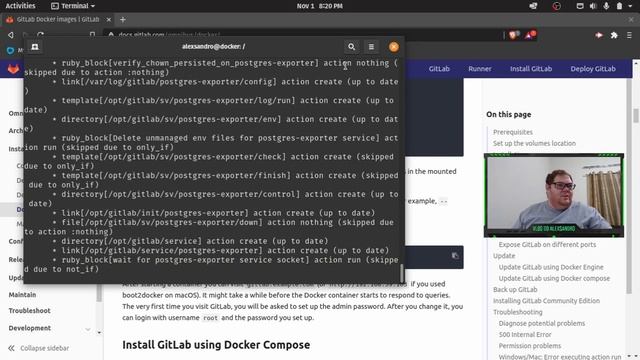 Instalando GitLab usando Docker. смотреть онлайн