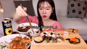 오늘은 과몰입 초밥 먹방🍣시원한 냉모밀에 양파돈까스는 거들뿐!! (ft.연어후토마끼,새우,광어,계란,장어,연어초밥..)ㅣSushi MukbangㅣASMR REAL MUKBANG