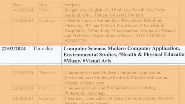HS 2024 routine | Higher secondary routine 2024 | Hs exam time table 2024