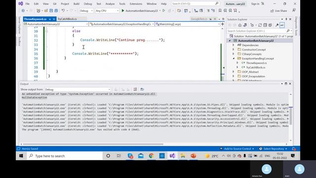 Part  28 C# Exception Handling   try   catch   finally