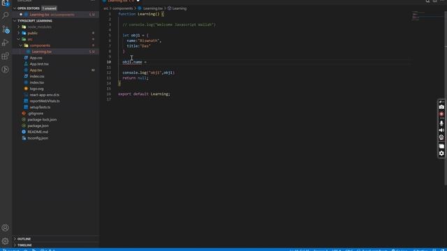 Learn TypeScript || Object