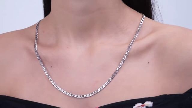 ЦР270СА6гР-С888. Цепочка Ювелирный завод Титан из серебра. Ромб двойной. смотреть онлайн