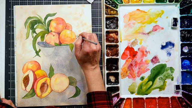 Are They Peaches or Nectarines? Watercolor Time-Lapse смотреть онлайн