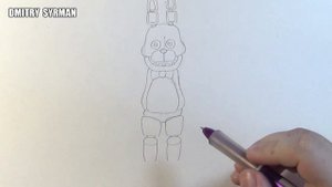 Как нарисовать Бонни, ФНаФ, How to draw Bonnie, FNaF