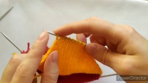 Пятка бумеранг спицами. Вязание для начинающих.