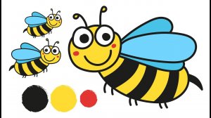 Как нарисовать ПЧЕЛУ / Раскраска ПЧЕЛКА / Краски раскраски / Раскраски детям