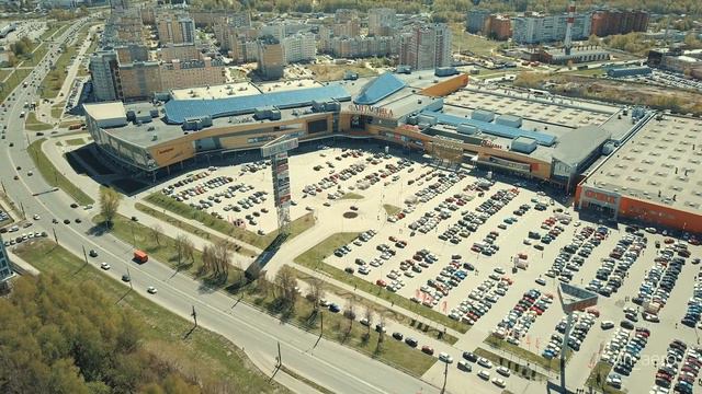 ТРЦ Фантастика (анимированный путь, инфографика). Аэросъемка Нижний Новгород. смотреть онлайн