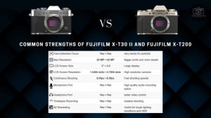 Fujifilm XT30 ii vs XT200 | Full Details & Specs Comparison