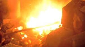 Северные врата. Ковка ножа из дамасской стали.