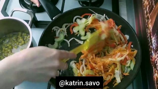 Рецепт быстрого ужина / макароны с овощами / паста