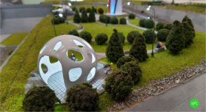 Макет Красногорских МГЭС с живой водой