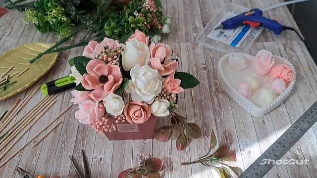Собираем букет из мыла с магнолиями. #мыло #мыловарение #мыловидео
