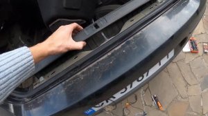 Камера заднього виду на Passat b6, седан, вмонтована в підсвітку номера