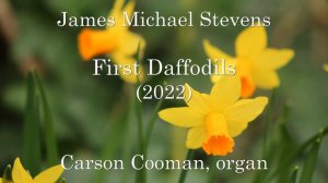 James Michael Stevens — First Daffodils (2022) for organ